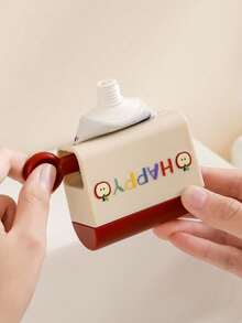 1/2/4 piezas Exprimidor de pasta de dientes lindo de dopamina, Exprimidor de pasta de dientes flojo, Exprimidor manual de pasta de dientes de limpiador facial para inodoro