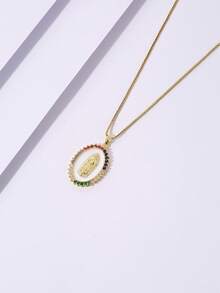 4pcs/Set Cross Pendant Necklace Set For Men, Hip Hop Style, Best Gift For Friends Or Partners (Zirconia Color Random) - Multicolor - View 6