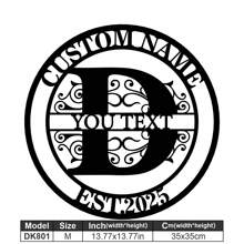 1 Fine Metal Art Logo - Personalized Last Name Logo, Name Design, Home Decoration With Custom Initials Thumbnail, Classic Style, Durable Wall-Mounted Wall Art Decoration For Theme Parties, Perfect Heartfelt Gifts For Friends And Family, Customizable Wedding Gifts.,Multi-Functional,Durable,Ornamental,Reusable,Exquisite,Stylish,High-Quality,Colorful,Modern,Custom,Personalized,Unique,Home Decor,Home Decor