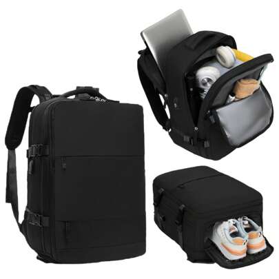 Mochila de Viaje para Cabina de Avión para Vueling, Ryanair | Equipaje de Mano Impermeable y Espaciosa con Compartimento para Zapatos . Antirrobo Multifuncional para Viajes y Escapadas.Mochila para Viajar | Mochilas de Colores con Agarre de Mano para Viaje | Múltiples Bolsillos Mochila de asalto del ejército Bolsa Bug Out de 3 días mochila de senderismo para acampar. (2210-002)