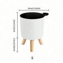 Round Self Watering Plant Pot With Water Level Indicator For Plants And Flowers, Home, Garden, Self Watering Pot With Stand For All Indoor Plants And Flowers