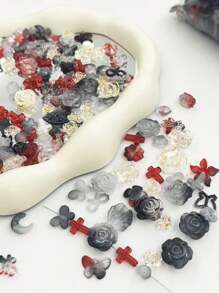 Acryl DIY Accessoires, cremefarbene Klebstoff Handyhüllen, Haarclips, Dekorative Accessoire Materialien, Barock Accessoires, DIY handgefertigte Ohrringe, Kopfbedeckungen, Schuhe, Kleidungsaccessoires. Dieses Produkt wird vielfältig verwendet in Dekorationen, Anhängern, Accessoires, Kleidungsaccessoires, Weihnachtsdekoration, Hochzeitsdekoration, DIY Handarbeiten, Bühnendekoration usw.