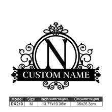 1 Logotipo de arte en metal fino - Logotipo personalizado con apellido, diseño de nombre, decoración del hogar con iniciales personalizadas en miniatura, estilo clásico, decoración de pared duradera montada en la pared para fiestas temáticas, regalos entrañables perfectos para amigos y familiares, regalos de boda personalizables, multifuncional, duradero, ornamental, reutilizable, exquisito, elegante, de alta calidad, colorido, moderno, personalizado, único, decoración del hogar, colgantes de pared personalizados - Multicolor - Ver 112