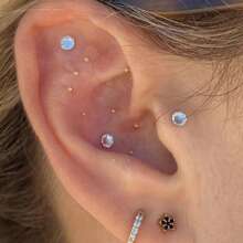 80pcs Golden Silver Ear Seeds, Ear Care Set, Ear Ornaments (With Tweezers)