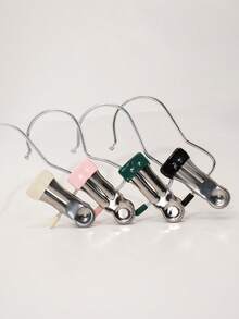 10 个不锈钢衣夹，带钩洗衣衣钉，便携式挂衣夹，衣柜收纳架，衣架万圣节装饰万圣节服装秋季装饰节日装饰卧室，收纳架，家居收纳，女式白色 T 恤，女式黑色裤子，女士冬装，连衣裙，