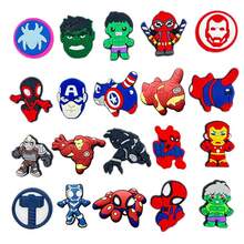 Set de 20 piezas/30 piezas de decoraciones tipo charms de la serie Héroes de , decoraciones de PVC para zapatos, bolsas de playa, accesorios para zapatos, idea de regalo para cumpleaños, Navidad, San Valentín, fiesta de Halloween - Multicolor - Ver 11