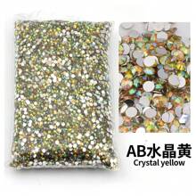 2mm, 3mm, 4mm, 5mm, 6mm Bulk Pack Non-Hotfix Resin Flat Bottom Rhinestones Crystal Nail Studs DIY