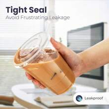 20oz Covered Travel Mug For Cold Drinks, Iced Coffee, Juice, Tea, For Cafe, Restaurant, School, Office, Home