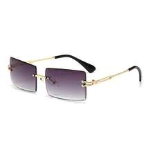 Rimless Fashion Glasses For Women And Men, Luxury Vintage Style - Brown - View 17