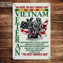 1PC Veteran Metal Sign, Patriotic Wall Art, Honoring Military Brothers, Perfect For Military Decor Or Man Cave, Inspirational Quote, 8x12 Inches / 20x30 Cm - 8x12 inch/20x30cm-1 cái - Xem 10