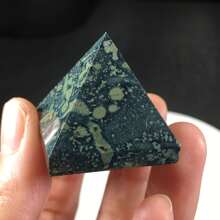1pc Natural Crystal Pyramid Ornament, 3cm 7-Color Gemstone Pyramid