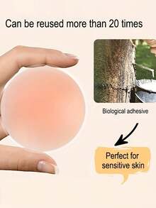 20 件/10 件/2 件可重复使用无缝硅胶乳贴，隐形，自粘，防突出女性乳房贴，舒适，透气，易于清洁的胸罩配件，专为女性的舒适和自信而设计，内衣和内衣配件 - 彩色 - 查看 6