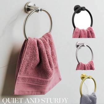 1 toallero de acero inoxidable, toallero de baño perforado, aro para toallas, percha para trapos, toallero de pared, toallero de mano, percha para albornoces, toallero para toallas de playa, toallero clásico, accesorios de baño