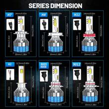 HYNBYZJ 2 Packs H7 LED Canbus Car Headlight Super HB4 H11 H4 H1 9012 HB3 9005 9006 Lights Plug-N-Play Bulbs 250W 6000K Auto Lamp
