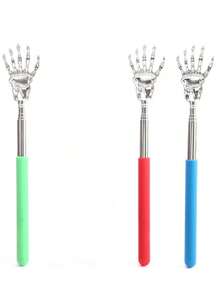 1pc Adjustable Cat Grooming Massage Comb, Stainless Steel Expandable Hand Shaped Scratching Massager Brush Toy For Cats And Dogs, Interactive Pet Grooming Tool