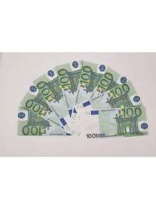 100PCS 147*82mm Banknotes, Realistic 100 Euro Banknotes Replica Currency Props, Mini Banknote Party Game Props Can Be Used As Movie Props, Party Decorations, Gag Gifts, Currency Origami Crafts, Copy Money, Fake Money, Fake Euro, Fake Banknotes, Copy100 Denominations Of Euro