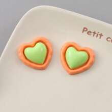 New Two Tone Bright Face Love Resin Accessories DIY Hair Clips, Hair Clips, Accessories For Water Cups, Refrigerators, Surface Mounted Accessories