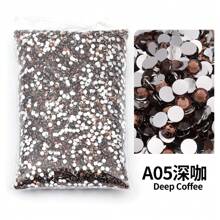 2mm, 3mm, 4mm, 5mm, 6mm Bulk Pack Non-Hotfix Resin Flat Bottom Rhinestones Crystal Nail Studs DIY