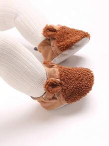 Cartoon Infant Flat Shoes, Newborn Soft Bottom Comfortable Walking Shoes - Brown - View 6