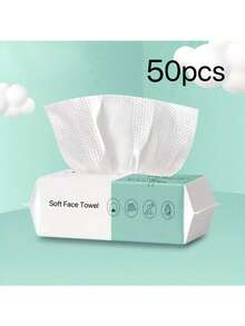 60片/80片/100片装一次性纯棉加厚面巾，婴儿柔软面巾，沙龙和水疗卸妆湿巾