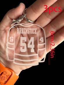 Portachiavi personalizzato con maglia da basket/hockey/calcio/football, regalo per squadra di basket/hockey/calcio/football, portachiavi personalizzato per basket/hockey/calcio/football, etichetta per borsa da basket/hockey/calcio/football, regalo per la notte dei senior, regalo di fine stagione, regalo per appassionati di sport, regalo per lei/lui, regalo di compleanno, regalo per fidanzata/fidanzato, delicata romantica, grazia invernale - Portachiavi in maglia trasparente - Visualizzare 8