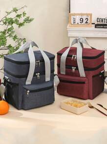 1pc Thickened New Double-Layer Lunch Box Bag Insulation Bag Multifunctional Lunch Bag Outdoor Picnic Preservation Crossbody Ice Pack, Back To School1pc Thickened New Double-Layer Lunch Box Bag Insulation Bag Multifunctional Lunch Bag Outdoor Picnic Preservation Crossbody Ice Pack1pc Thickened New Double-Layer Lunch Box Bag Insulation Bag Multifunctional Lunch Bag Outdoor Picnic Preservation Crossbody Ice Pack, Back To School