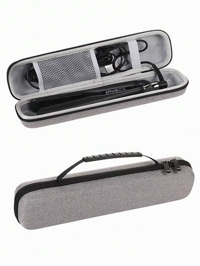 1pc Curling Iron Portable Storage Box Straight Hair Comb Portable Storage Bag, Hard Eva Curling Iron Storage Box Travel Storage Box Portable Bag Pressure-Resistant Shock-Proof Perm Clip Packaging Box Hairdresser Storage Bag, Waterproof Styling Curling Iron Accessories Protective Cover, Hair Straightener Storage Bag Curling Iron Packaging Box Perm Storage Bag Portable Hairdressing Tool Storage Bag