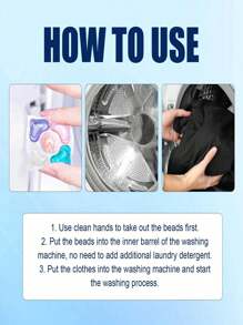 10pcs 5-In-1 Scented Laundry Cleansing Beads, Softener, Stain Remover, Long Lasting Fragrance