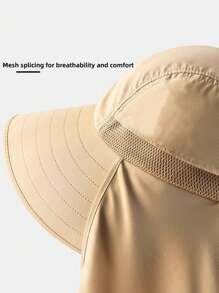 1 szt. Wielofunkcyjny kapelusz przeciwsłoneczny 360° z osłoną szyi, damski letni kapelusz przeciwsłoneczny