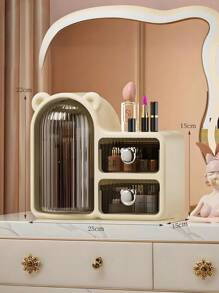 Beautiful Makeup And Jewelry Storage Box With Drawers, Plastic Material, Waterproof And Mildew-Proof, Suitable For Christmas, Valentine's Day, Chinese New Year, And Gifts,For Holiday Beach, Bathroom Collection, Bedroom Collection, Large Capacity