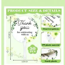 5pcs Classic Plastic Wedding Hand Fans, Green Plant Design With Handle, Bulk Hand Held, For Wedding Ceremony, Bridal Shower, Guests, Celebrating With Us, Suitable For Wedding, Bridal Party And Outdoor Events, Wedding Decor