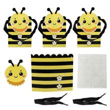 5pcs Candy Boxes, Full Moon/1st Birthday Return Gifts Favor Boxes, Bee Design Mini Gift Boxes