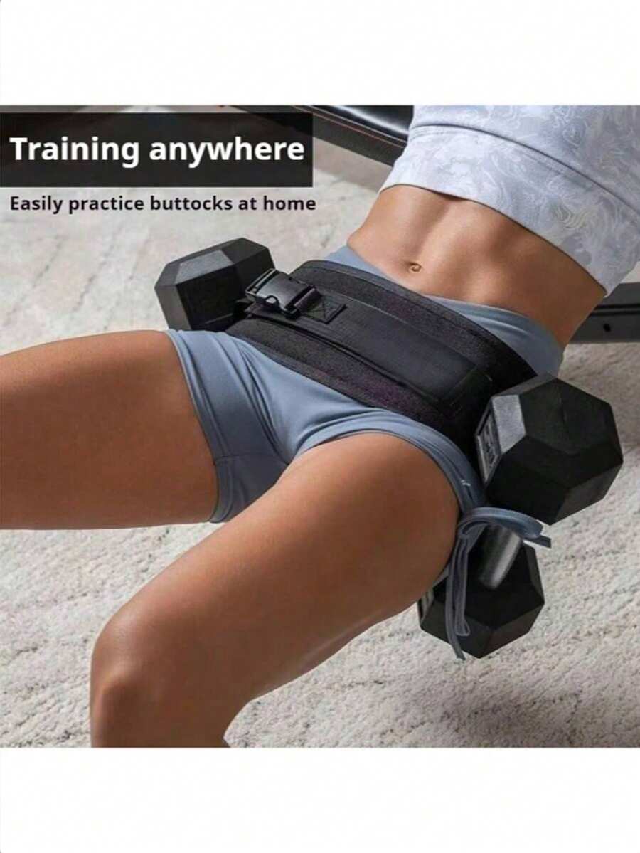 1 Piece Pink/Black Widened 10CM Hip Thrust Belt, Hip Mat Hip Bridge Butt Exercise Dumbbell Kettlebell Lunge Reverse Squat Gym Accessories - Multicolor - View 1