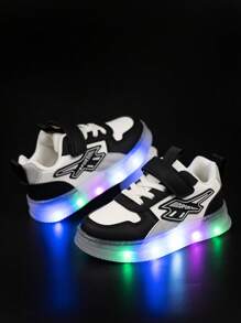 1 Pair Unisex Casual Sneakers With Lights, Lightweight Stylish Slip-Resistant, Suitable For Spring, Summer, Autumn, Winter