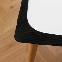 1 pièce de housse de table ajustée à moitié, nappe rectangulaire en polyester, options de couleurs multiples, ajustement élastique et ajusté, convient pour les tables pliantes de 4/6/8 pieds, lavable pour le pique-nique, le camping, l'intérieur et l'extérieur
