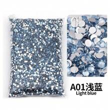 2mm, 3mm, 4mm, 5mm, 6mm Bulk Pack Non-Hotfix Resin Flat Bottom Rhinestones Crystal Nail Studs DIY