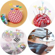 100pcs/Set Mixed Heart Shaped Flat Head Pins For Sewing, Crafts And Quilt Making - Multicolor Straight Pin Set - Multicolor - View 4