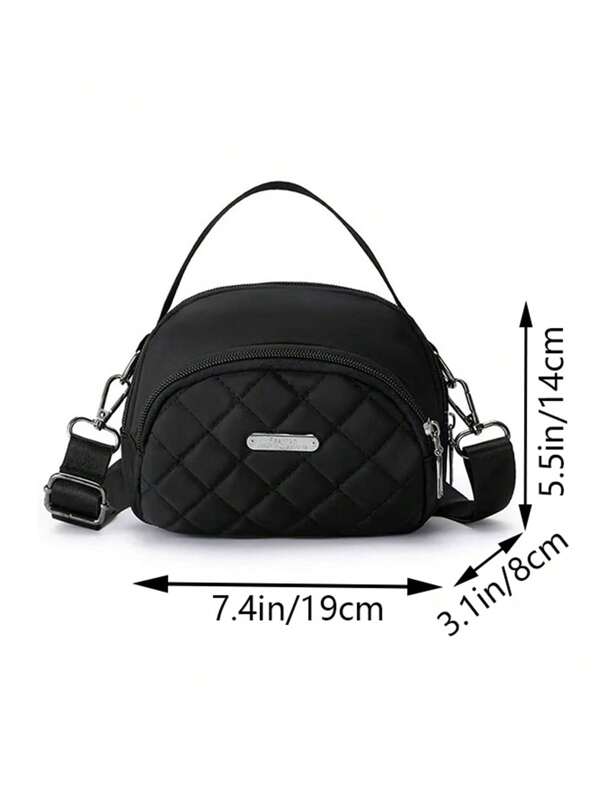 Bolso pequeño con forma de diamante de tres capas, nueva bolsa de bandolera, versión coreana de bolso de hombro versátil y de moda para uso diario