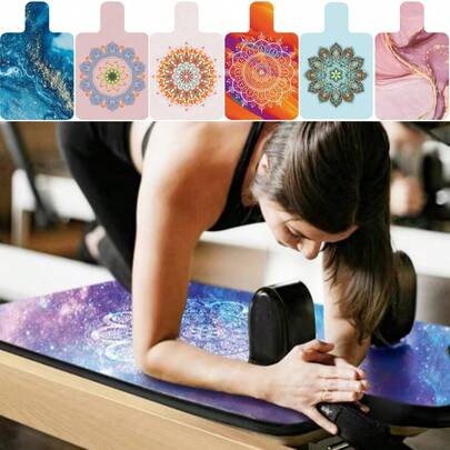 1 件耐用可洗橡胶普拉提垫，抗撕裂双面防滑速吸瑜伽垫，橡胶普拉提核心床垫，适合健身家庭使用无噪音普拉提核心床瑜伽垫