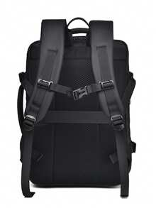 Men's Large Capacity Commuter Backpack, Travel Luggage Bag, Carry-On Backpack - Black - View 3