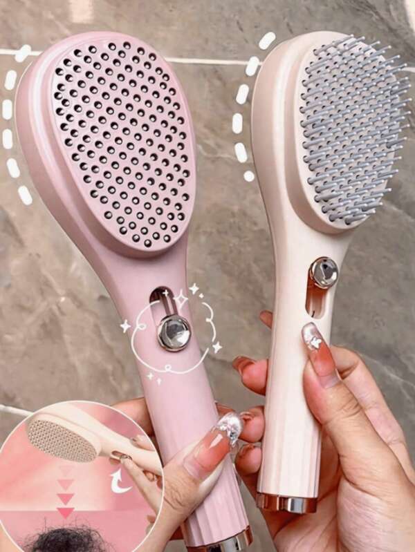 1 pezzo Pettine telescopico magico, speciale per la pulizia del cuoio capelluto, antistatico, portatile, soffice, per massaggio, colori macaron, pettine da donna antistatico per massaggio, spazzola a scomparsa per capelli, pettine telescopico amico del cuoio capelluto, pettine liscio per uso domestico, pettine telescopico portatile per massaggio, per uso domestico, scuola, viaggio, barbiere