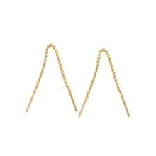 S925 Sterling Silver Minimalist Long Earrings, Electroplated Matching Earwires, Women Jewelry Accessories - Geometry - View 5