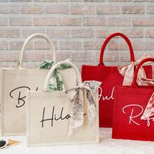定制粗麻布手提袋、个性化伴娘礼品袋、伴娘求婚袋、沙滩手提袋、单身派对袋、新娘送礼会礼物、多用途、大容量、多功能、多功能、色彩鲜艳、可爱、迷人、简约、有趣、卡哇伊、Y2K、极简主义、通勤、商务休闲、基础款、定制、个性化、独特、定制、送给他的理想礼物、送给她、她、家人、朋友、女朋友的理想礼物、周年纪念、生日、节日/度假、户外/郊游/旅行/徒步旅行/体育场/运动/登山、商务/通勤/工作/办公室