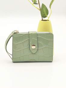 MINGYOU Mini carteira feminina multifuncional com estampa de crocodilo, porta-cartões para mulheres, carteira mini carteira, bolsa, carteira pequena, carteira fofa, carteira masculina, Carteira
