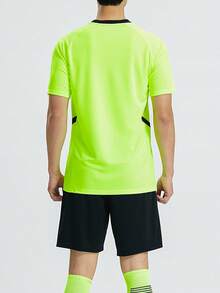 Men's Sports Referee Jersey, Breathable Short Sleeve T-Shirt With Pockets For Football, Badminton, Table Tennis And Other Sports Training & Running - Mint Green - View 6