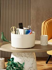 1 pezzo Supporto rotante da scrivania per pennelli cosmetici, per conservare ombretti, rossetti e pennelli, facile accesso a piccoli strumenti, matite per sopracciglia, rasoi, articoli di cartoleria per ufficio, ecc. È un supporto rotante multifunzionale per uso domestico e organizzazione di cosmetici, ottimo come accessorio o regalo divertente. Per vacanze al mare, collezione bagno, collezione camera da letto, grande capacità