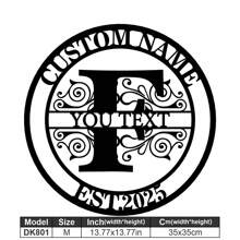 1 Fine Metal Art Logo - Personalized Last Name Logo, Name Design, Home Decoration With Custom Initials Thumbnail, Classic Style, Durable Wall-Mounted Wall Art Decoration For Theme Parties, Perfect Heartfelt Gifts For Friends And Family, Customizable Wedding Gifts.,Multi-Functional,Durable,Ornamental,Reusable,Exquisite,Stylish,High-Quality,Colorful,Modern,Custom,Personalized,Unique,Home Decor,Home Decor