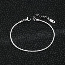 1pc Fashionable Stainless Steel Men's Bracelet, Minimalist Hip-Hop Style, Suitable For Parties And Stylish Jewelry Gifts
