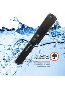 1pc Waterproof Metal Detector Wand, Professional Handheld Pin-Point Detector, Adult Treasure Hunting Probe, Convenient Detector, Metal Detector Probe, 360° Positioning Probe, With Waist Bag, Suitable For Adults (3 Modes) - Black - View 3