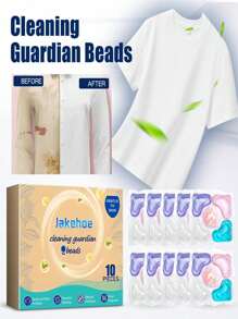 10pcs 5-In-1 Scented Laundry Cleansing Beads, Softener, Stain Remover, Long Lasting Fragrance